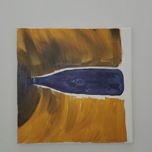 12x12 acrylic painting original peice 1 of 1.The Bottle